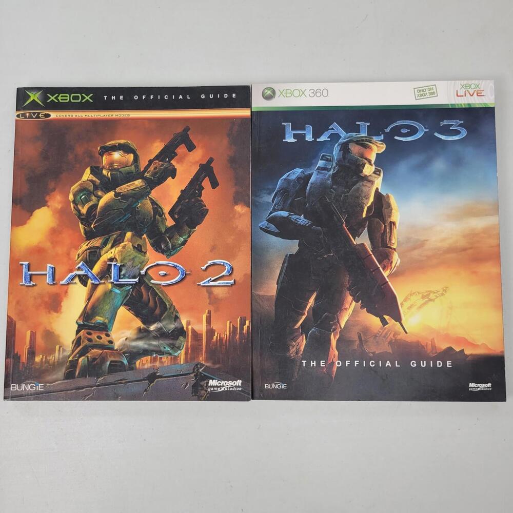 Halo 2 & Halo 3 Official Xbox Strategy Guide Books by Bungie